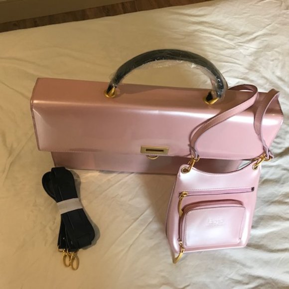 Stunning Pink Business Case/Purse with Matching Crossbody Satchel - Picture 5 of 8